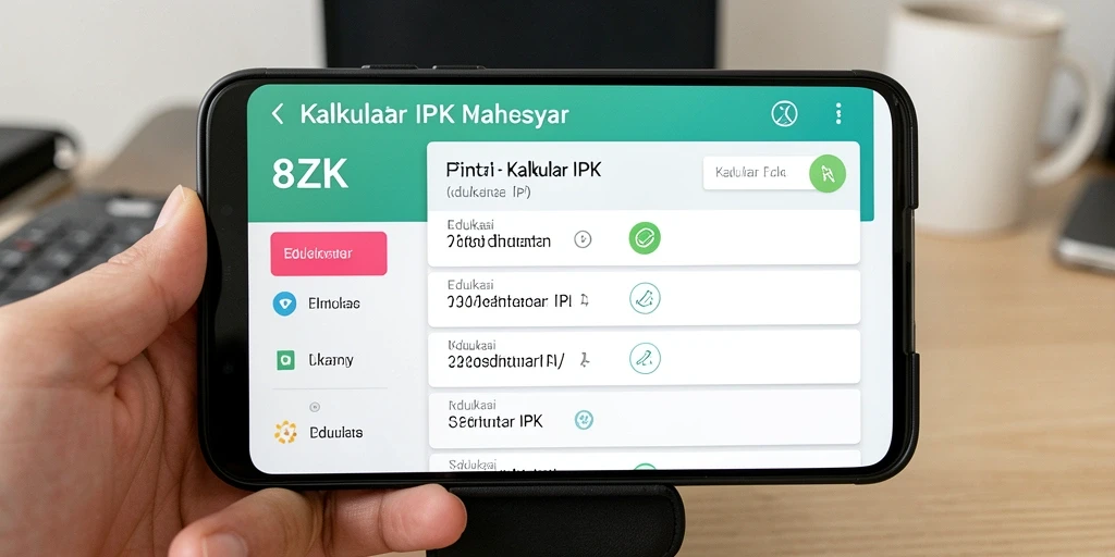 Tampilan antarmuka 8ZK yang sederhana dan fungsional.