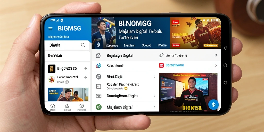 Tampilan antarmuka aplikasi BIGMSG yang intuitif dan menarik.