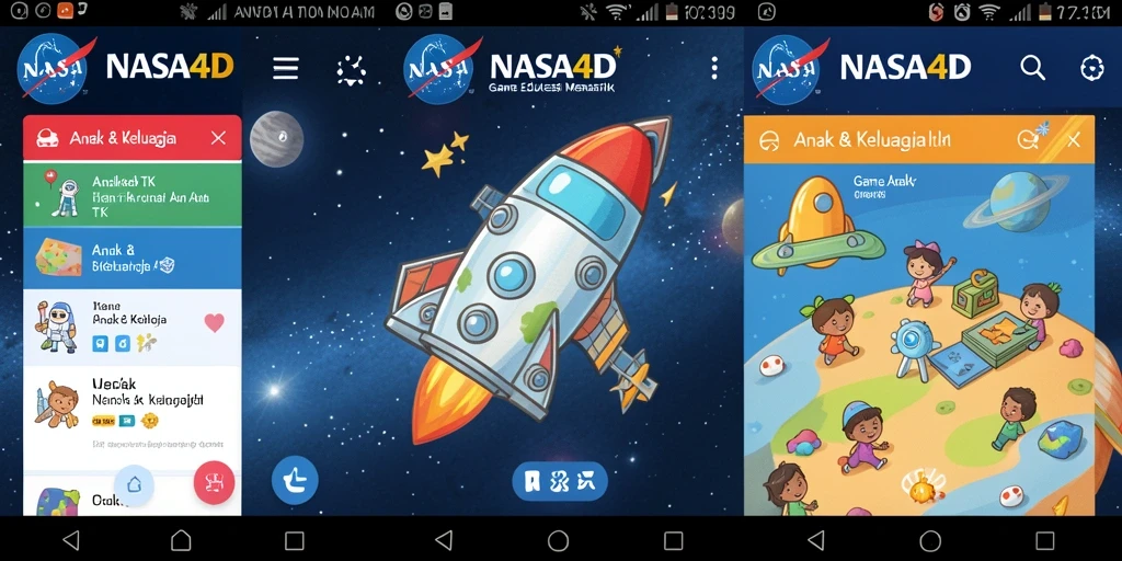 Antarmuka menarik dan edukatif dari aplikasi Game Anak TK.