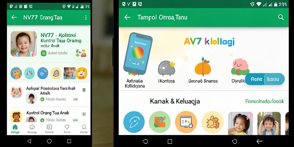Antarmuka NV77 yang intuitif untuk kontrol orang tua.