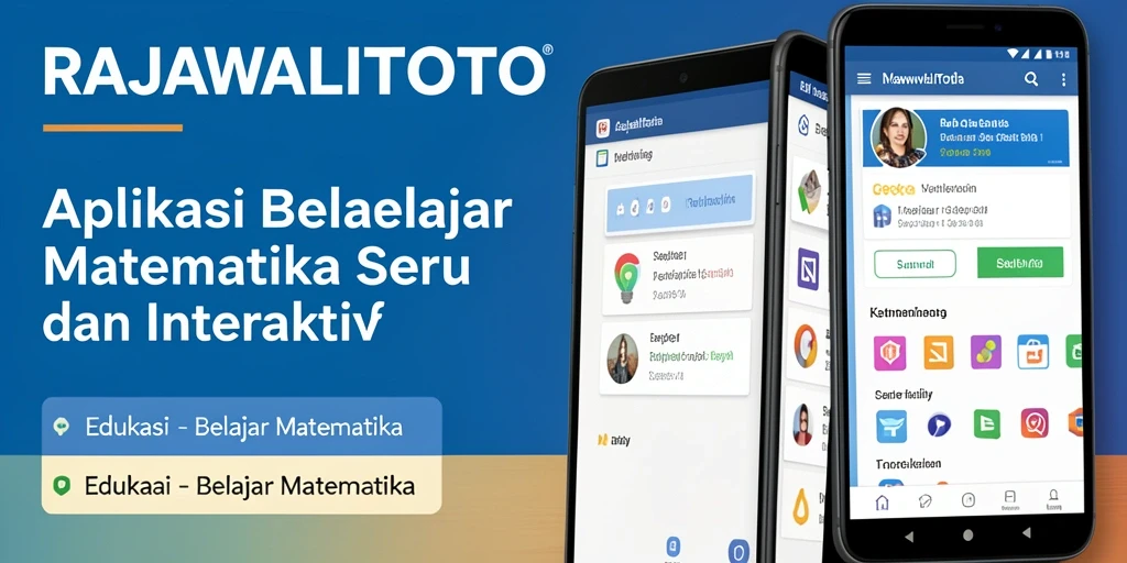 Tampilan antarmuka interaktif aplikasi Belajar Matematika RAJAWALITOTO.