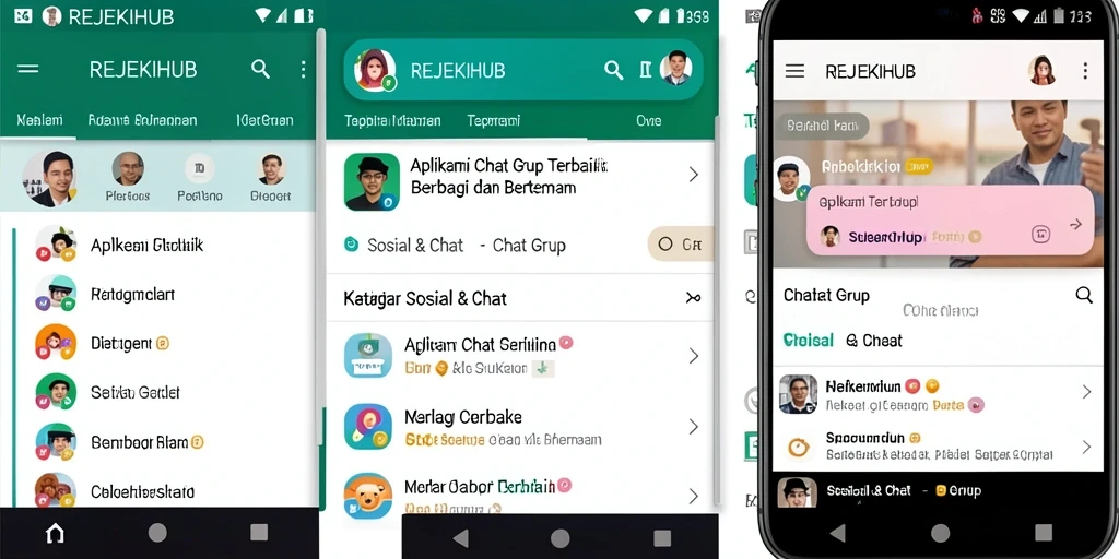 Tampilan antarmuka grup di REJEKIHUB yang menarik dan interaktif.